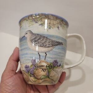 Cape Shore Downeast Concepts Killdeer Shorebird Beach Mug Starfish Floral Coast